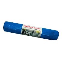 Мешки для мусора 200 л, с завязками, синие, в рулоне 5 шт., ПВД, 45 мкм, 1100х850 мм, Концепция Быта Vitalux, 604934 в Алмате