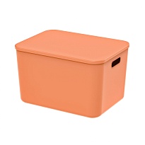 Ящик пластиковый вкладываемый оранжевый 410х305х245 мм в Алмате