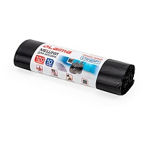 Мешки для мусора 120 л, черные, в рулоне 10 шт., ПНД, 14 мкм, 1100х700 мм, LAIMA, 601385 в Алмате