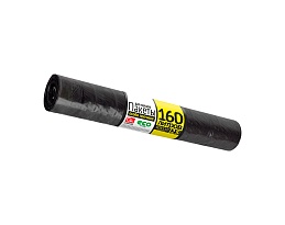Мешки для мусора 160 л, черные, в рулоне 25 шт., ПВД, 40 мкм, 1100х800 мм, GRIFON, 101-030 в Алмате