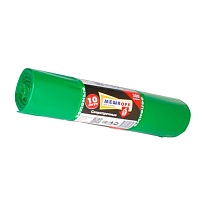 Мешки для мусора 300 л, зеленые, в рулоне 10 шт., ПВД 65 мкм, 1400х1000 мм, МЕШКОFF, 4922 в Алмате