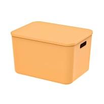 Ящик пластиковый вкладываемый желтый 410х305х245 мм в Алмате Ящик пластиковый вкладываемый желтый 410х305х245 мм в Алмате